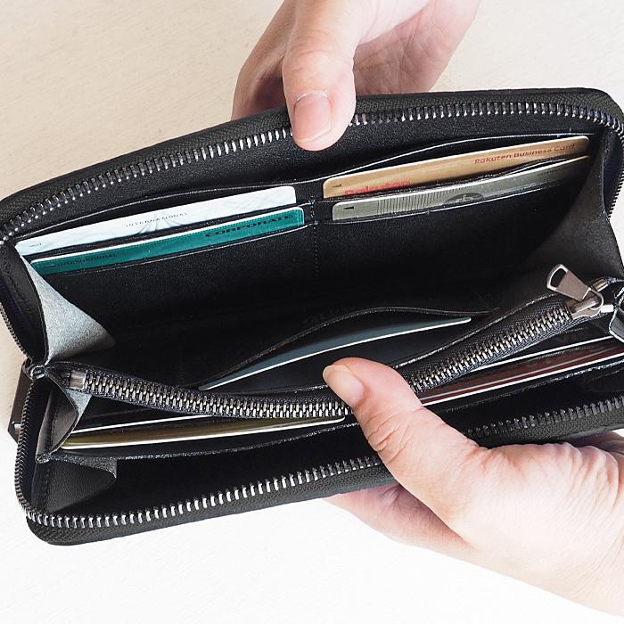 ZOO（レザー） ZOO（ズー） カバ革 ラウンドファスナー 長財布  