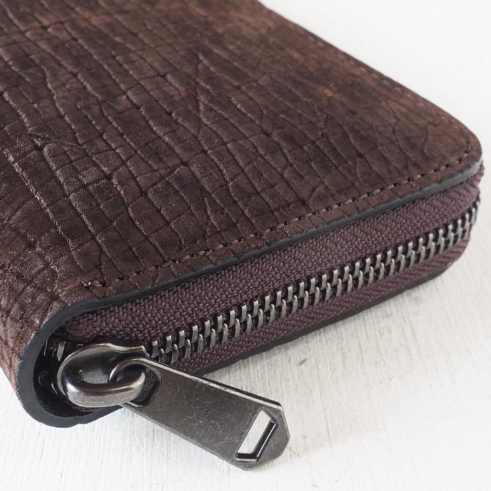 新品 革　財布　ブラウン BELL'S SQUARE（ベルズスクエア） …【ツキノワグマレザー】ラウンド