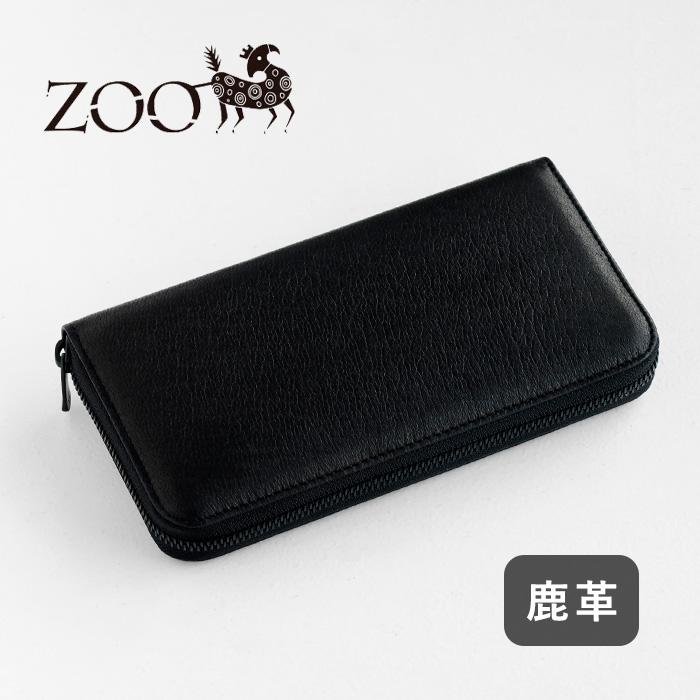 ZOO（ズー） 財布 長財布 鹿革 ホワイトテールディア ラウンド