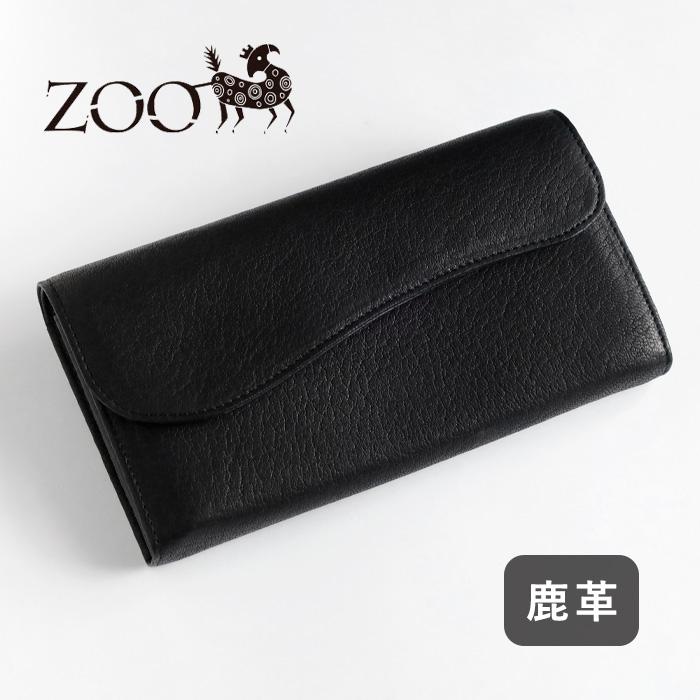ZOO（ズー） 財布 長財布 鹿革 ホワイトテールディア かぶせ ロング