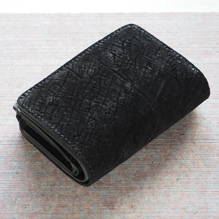ZOO（ズー） 【完売】 カバ革 二つ折り財布 ブラック ディンゴ 
