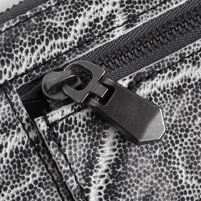ZOO（ズー） ゾウ革 財布 薄型 L字ファスナー スリム ブラック