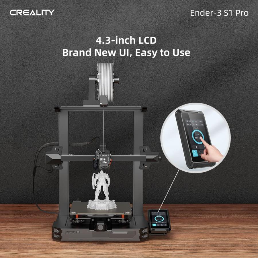 Creality Ender-3 S1 Pro 3Dプリンター Ender S1アップグレード 高温プリント PEIばね鋼プレート LEDライト  3Dプリンター