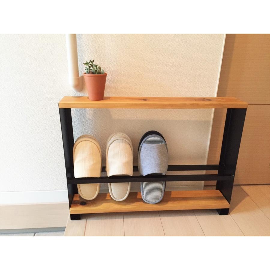 スリッパラック スリム アイアン おしゃれ 木製 ５足 ブラック |  | 01