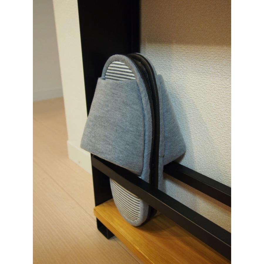 スリッパラック スリム アイアン おしゃれ 木製 ５足 ブラック |  | 03