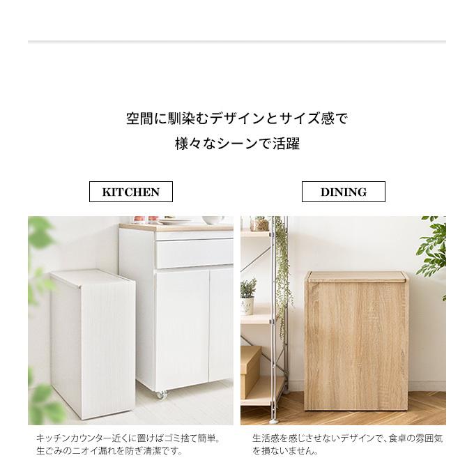 ゴミ箱 ごみ箱 ダストボックス くず入れ ふた付き プッシュ式 45L 木製