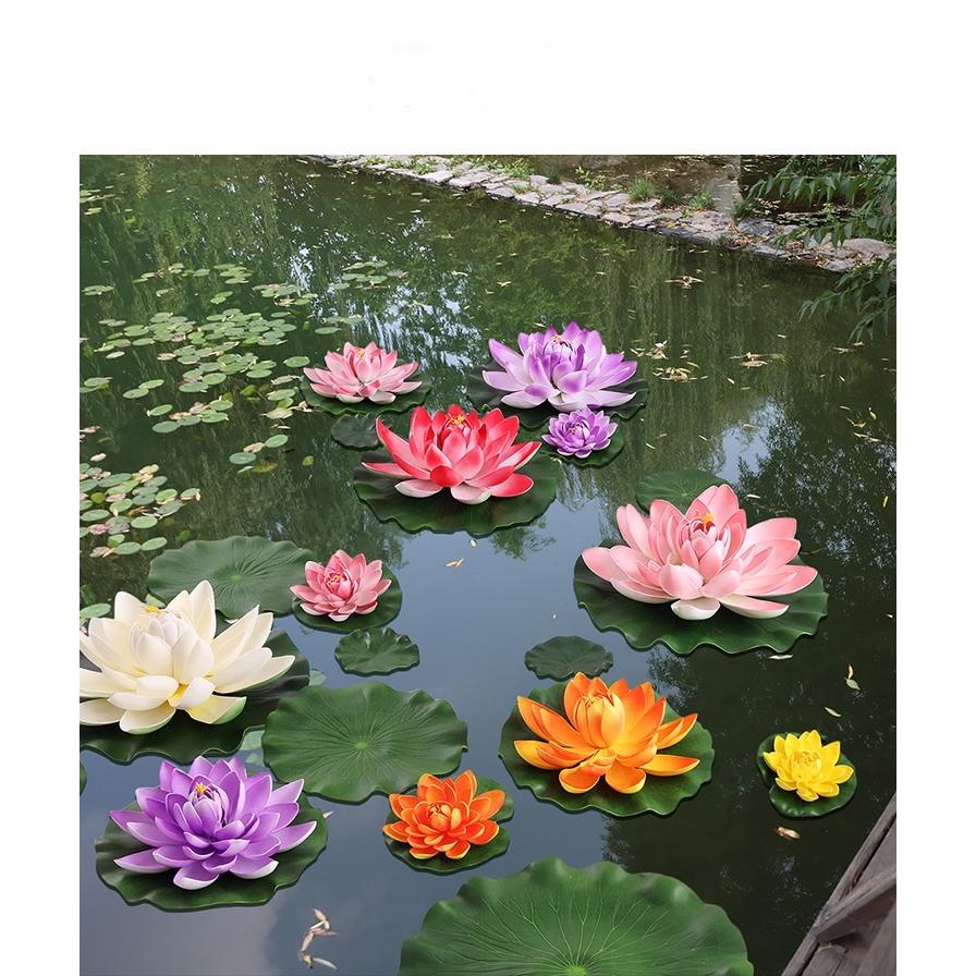 2個セット 白色 造花 人工花 蓮 蓮の花 睡蓮 人工蓮 おしゃれ 直径17cm 中庭 池 水族館 フェイク睡蓮 人工観葉植物 水槽飾り インテリア飾り |  | 04
