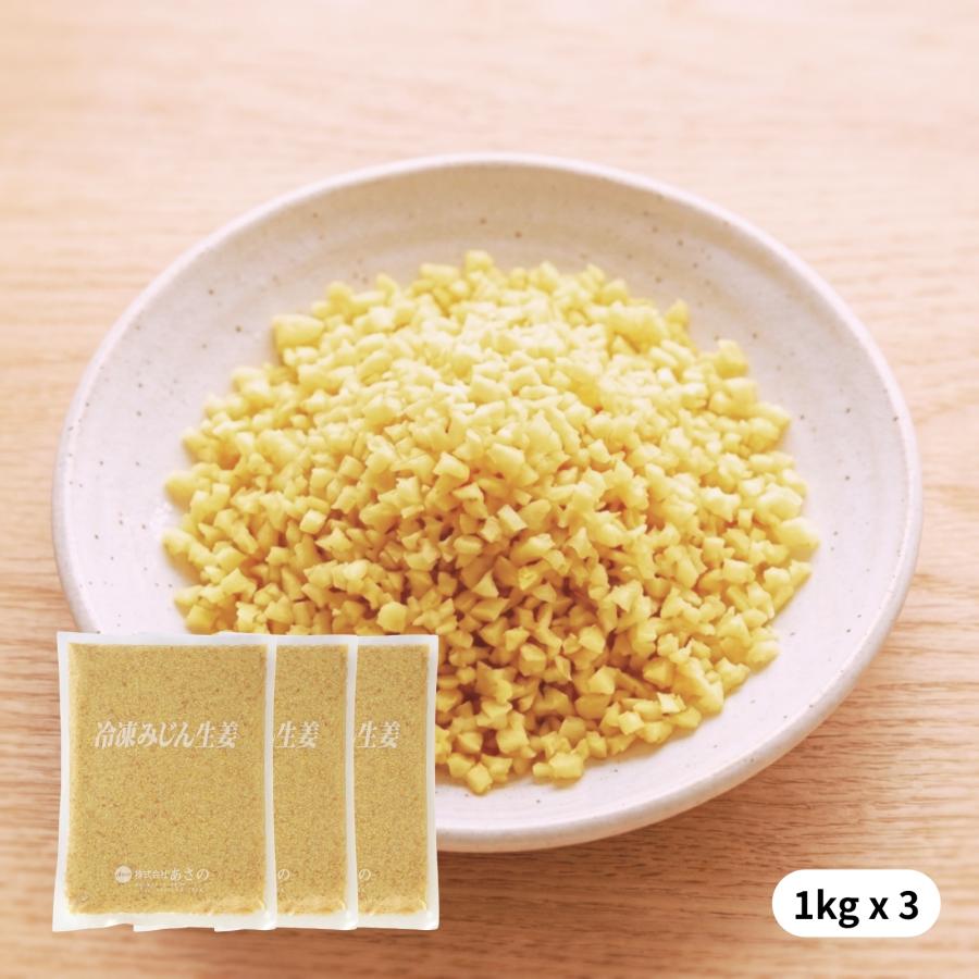 冷凍 みじん生姜 国産 1kgx3 送料無料 無添加 無着色 業務用 きざみ 刻み みじん みじん切り 生姜 しょうが ショウガ プロ仕様 大容量 冷凍野菜 調味料 薬味 |  | 01