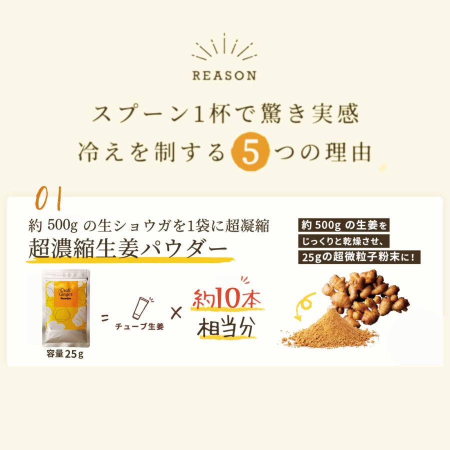 ＼無添加 濃さ450倍／ Craft Ginger Powder 25g ジンジャーパウダー 生姜パウダー 無添加 高知県産 国産 生姜 粉末 |  | 10