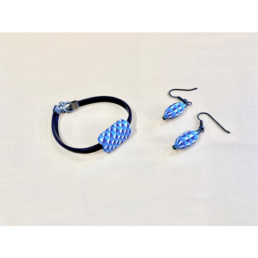 ホノグラム模様のピアスとブレスレット　作り方解説動画 | 