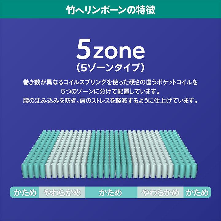 日本製 ポケットコイル マットレス シングル 竹ヘリンボーン Craftia クラフティア 国産 高品質 ベッドマットレス |  | 04