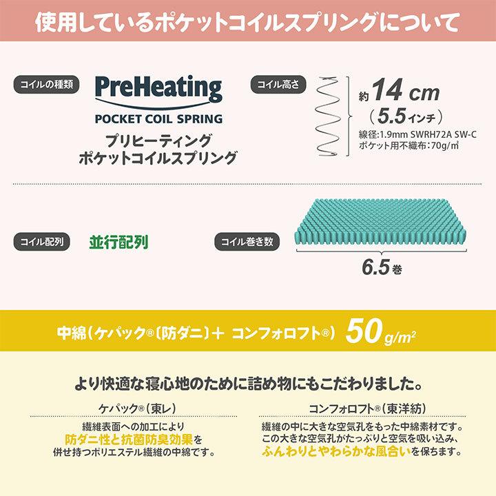 日本製 ポケットコイル マットレス クイーン Q1 リネンワッフル Craftia クラフティア 国産 ベッドマットレス ベッドマット |  | 03