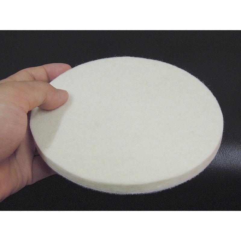 マジックテープ式 新バージョン フェルトバフ ポリッシャー 15cm 10枚