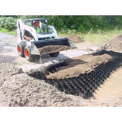 ミツクラジオセル工法マット　2m*5m*10cm 建設現場などの地面補強や駐車場補修、林道補修、山道補修、泥濘補修、土留め、砂利　砂利凹み留め　ハニカム 