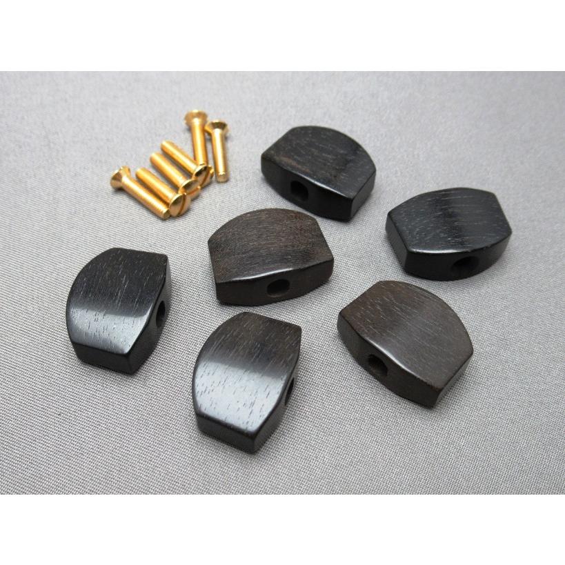 Schaller(シャーラー)ペグ用・エボニーノブ(ペグボタン)ミニサイズ 6個