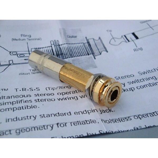 エンドピンジャック　ゴールド(4Pステレオ出力)　配線図付き｜craftn