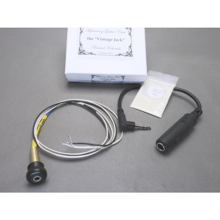 未加工でピックアップを装着できるエンドピンジャック　THE VINTAGE JACK　エボニー材　エンドピンの径を広げる必要はありません |  | 02