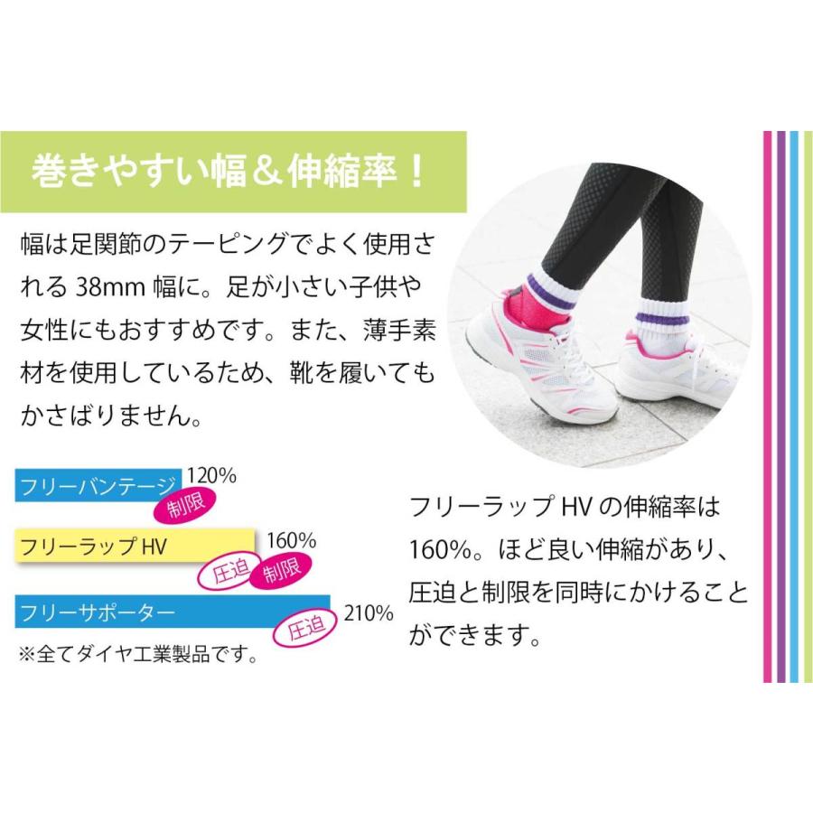 bonbone フリーラップHV ブラック 捻挫 足首 かかと 圧迫 制限 伸縮