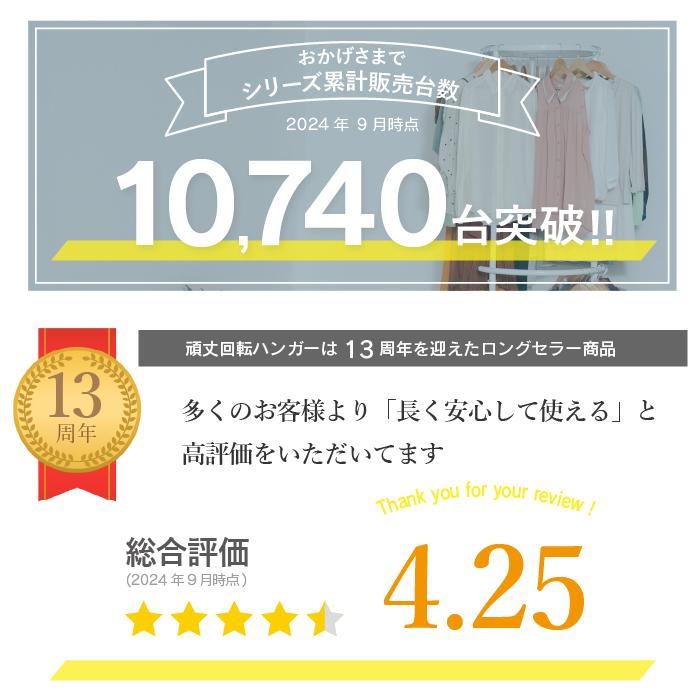 川口工器 耐荷重100kg 頑丈 回転ハンガーラック カバーなし 回転