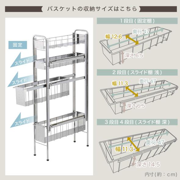 川口工器 爆買 700円OFF 3/2 10時迄 隙間収納 ランドリー サイドラック