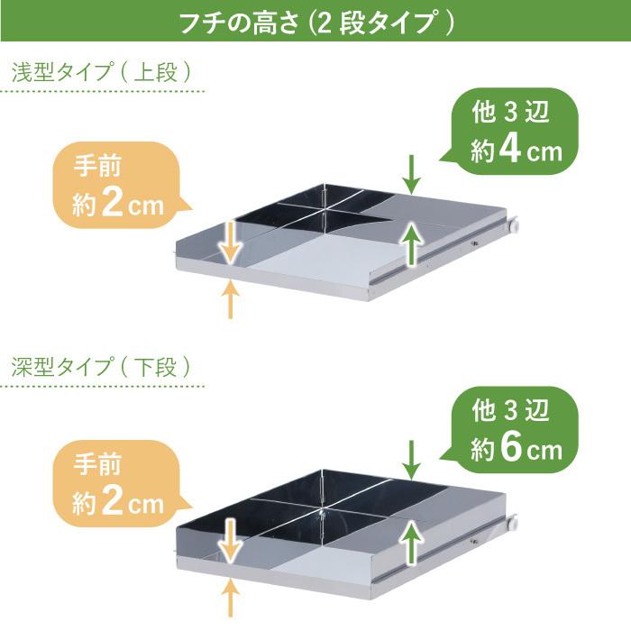 ステンレス棚 シンク下 スライドラック 可動棚 棚 2段 幅cm 燕三条製 167 川口工器オンライン Yahoo 店 通販 Yahoo ショッピング