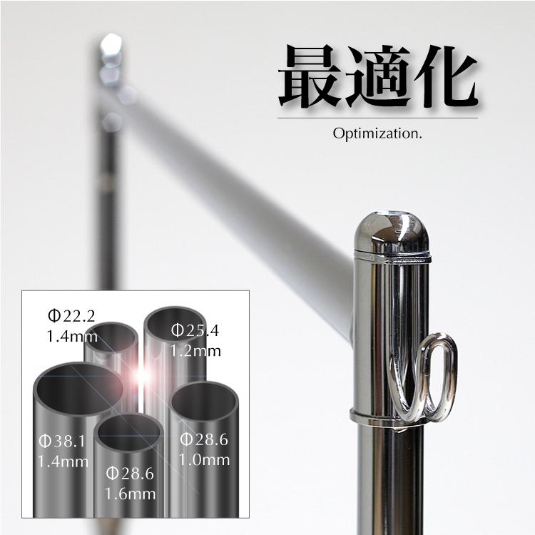 川口工器 頑丈 ハンガーラック 幅156cm カスタム 耐荷重100kg 高さ