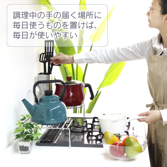 川口工器 コンロ奥ラック ステンレス 高足 ワイド 幅 65 cm 日本製