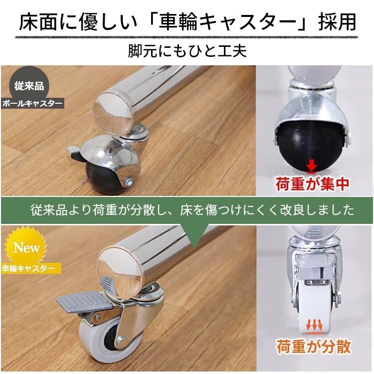 川口工器 頑丈 ダブル ハンガーラック 奥行ワイド 幅90cm 総耐荷重