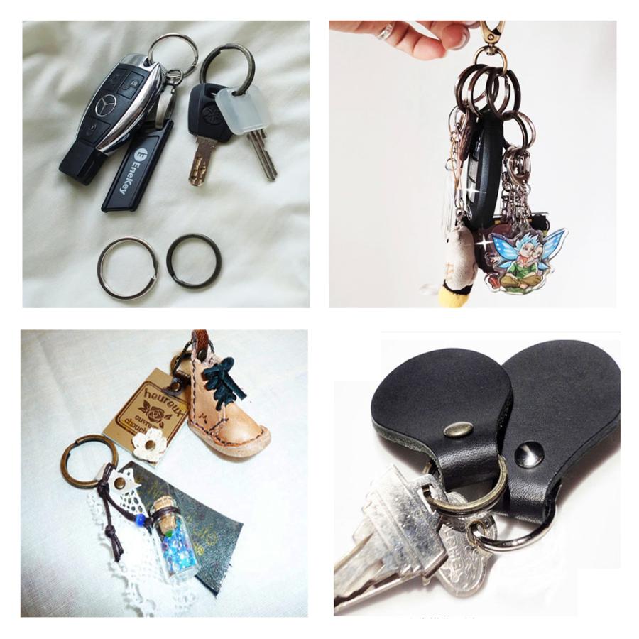 二重カン キーホルダー パーツ 50個入 25mm 20mm 二重リング