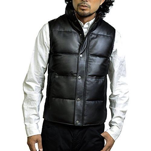 喜ばれる誕生日プレゼント スーツ フォーマル Haruf ハルフ ダウンベスト メンズ レザーベスト 本革 レザーダウンベスト 革ジャン ブランド ベスト シンプル おしゃれ レ Www Denismilo Com