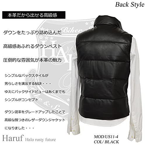 喜ばれる誕生日プレゼント スーツ フォーマル Haruf ハルフ ダウンベスト メンズ レザーベスト 本革 レザーダウンベスト 革ジャン ブランド ベスト シンプル おしゃれ レ Www Denismilo Com