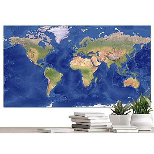 世界地図 ポスター 英語 大きいサイズ オフィス インテリア リレーフ表現 地形図 Lサイズ World Map Big Poste 地図全般 Www Bollywoodpapa Com