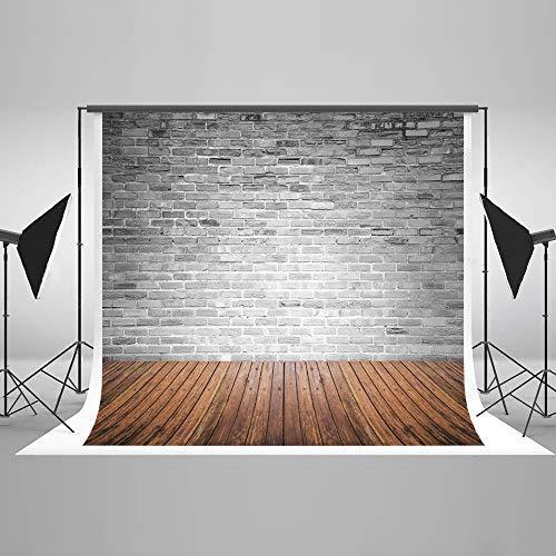 Kate 1 5x2 2m マイクロファイバー 灰色のレンガの壁の木製の床の背景写真スタジオ背景布シームレスな背景布
