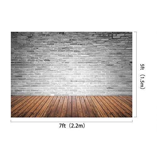 Kate 1 5x2 2m マイクロファイバー 灰色のレンガの壁の木製の床の背景写真スタジオ背景布シームレスな背景布