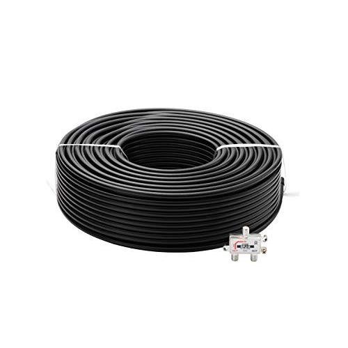 二幸電気工業 2分配器付き S5cfb 同軸ケーブル 100m 黒 2k 4k 8k Bs Cs Catv 地デジ アンテナケーブル 両端未加工 S 5c F アンテナケーブル Www Arrowspeedline Com Vn