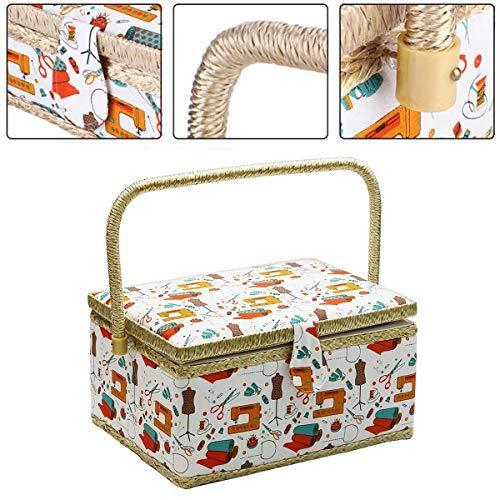 Notionsland 裁縫箱 ソーイングボックス 大容量 おしゃれ 木製 大人 かわいい 収納 小物入れ プレゼント贈り物 お 裁縫箱