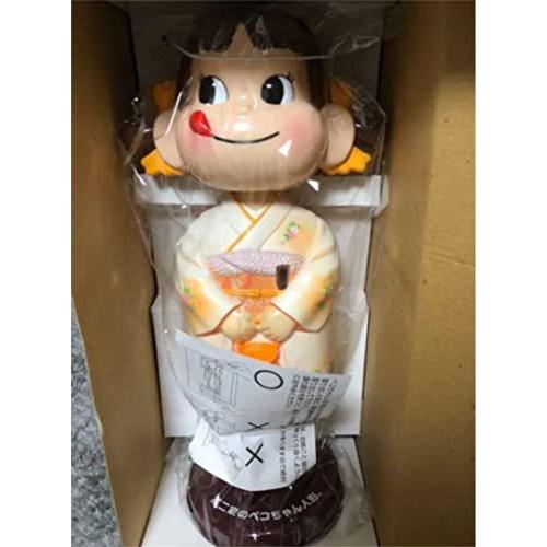 激安アウトレット 不二家 ペコちゃん 着物 山吹色 首振り人形 着せかえ人形 Dron Ma