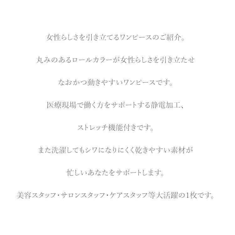 白衣 ワンピース ロールカラー メディカル 医療 看護 介護 エステ アイトス ストレッチ レディース 861110 | アイトス | 06