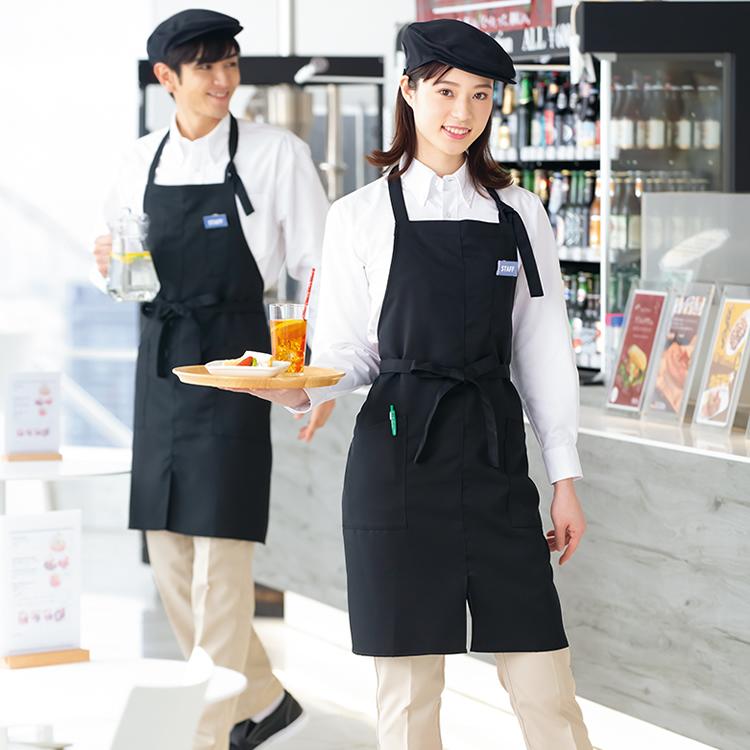 suchmos エプロン アイトス エプロン 胸当てエプロン 首掛けエプロン ストレッチ 撥水