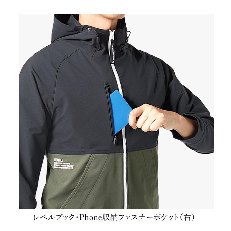 バートル ブルゾン ジャケット 作業服 作業着 BURTLE ストレッチ パーカージャケット 制電 防汚 メンズ レディース 9505 | BURTLE | 09