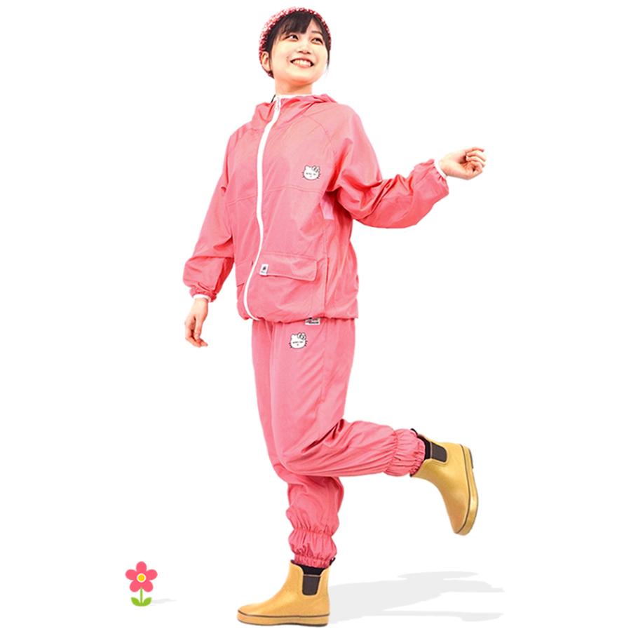 モンクワ ヤッケパンツ レディース ハローキティ キティちゃん 農業