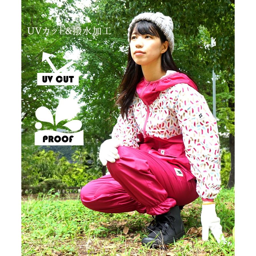 モンクワ ヤッケパンツ レディース 農業女子 農作業着 ガーデニング UV