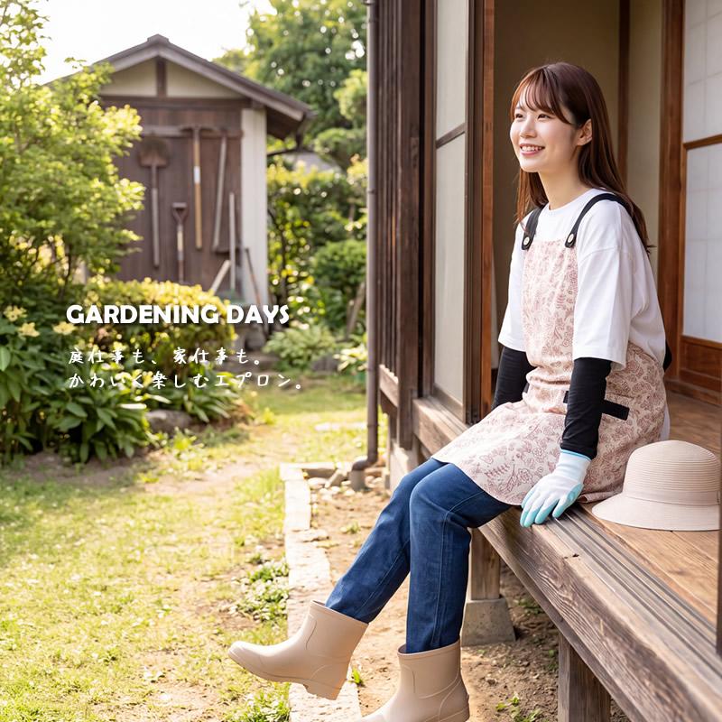 のらスタイル エプロン ラウンドエプロン レディース 農業女子 農作業