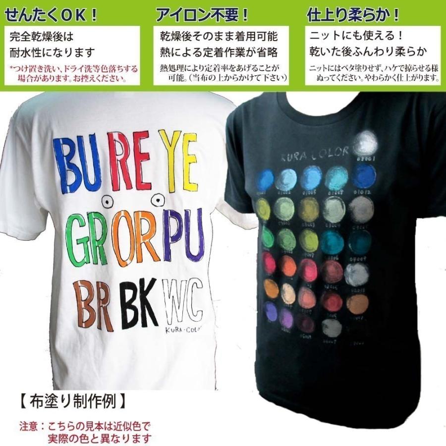 布用絵の具くらカラー青赤黄3色セット（黒地用）各480gの画像