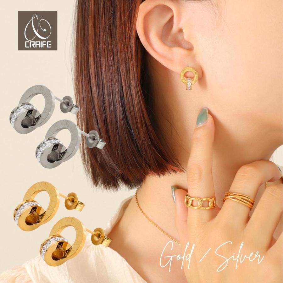ピアス ジルコニア 金属アレルギー対応 18k コーティング ニッケルフリー 大人 かわいい エレガント キラキラ ジュエリー ゴールド シルバー 送料無料 I Er 01 Craife クライフ 通販 Yahoo ショッピング