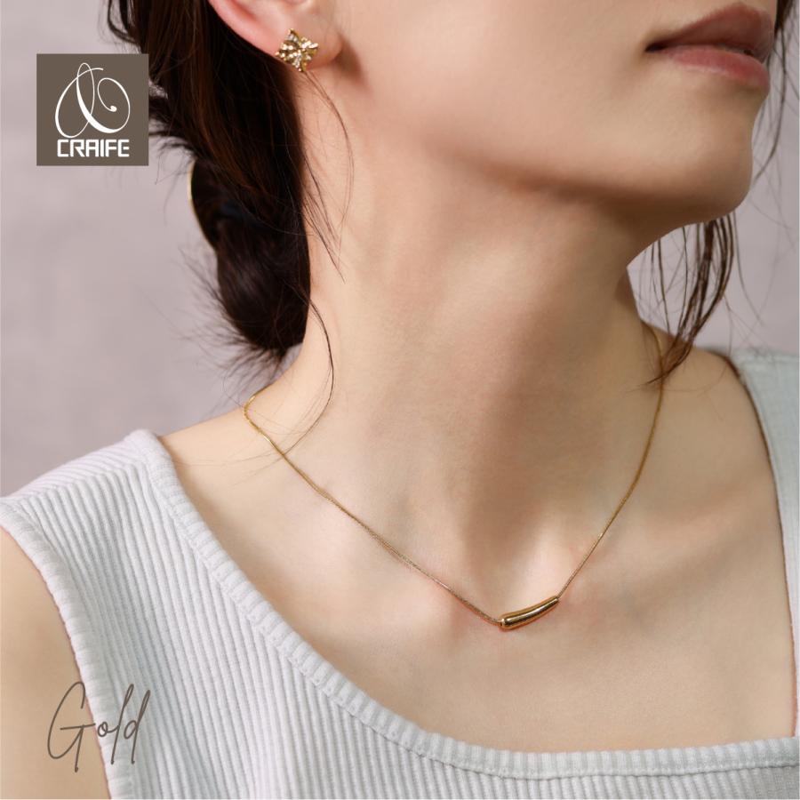 サージカルステンレス ネックレス 金属アレルギー対応 18K 