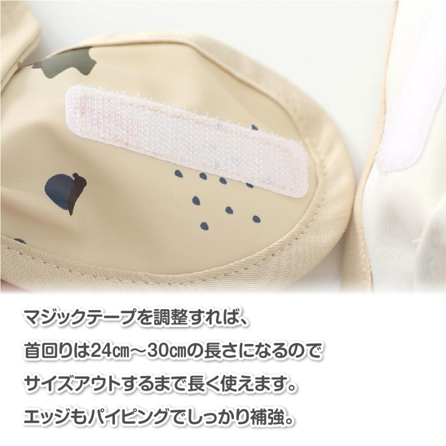 お食事エプロン スタイ フリル おしゃれ 女の子 男の子 赤ちゃん 袖なし ポケット 防水 人気 ベビー エプロン 前掛け 食事用スタイ 大判 よだれかけ |  | 04