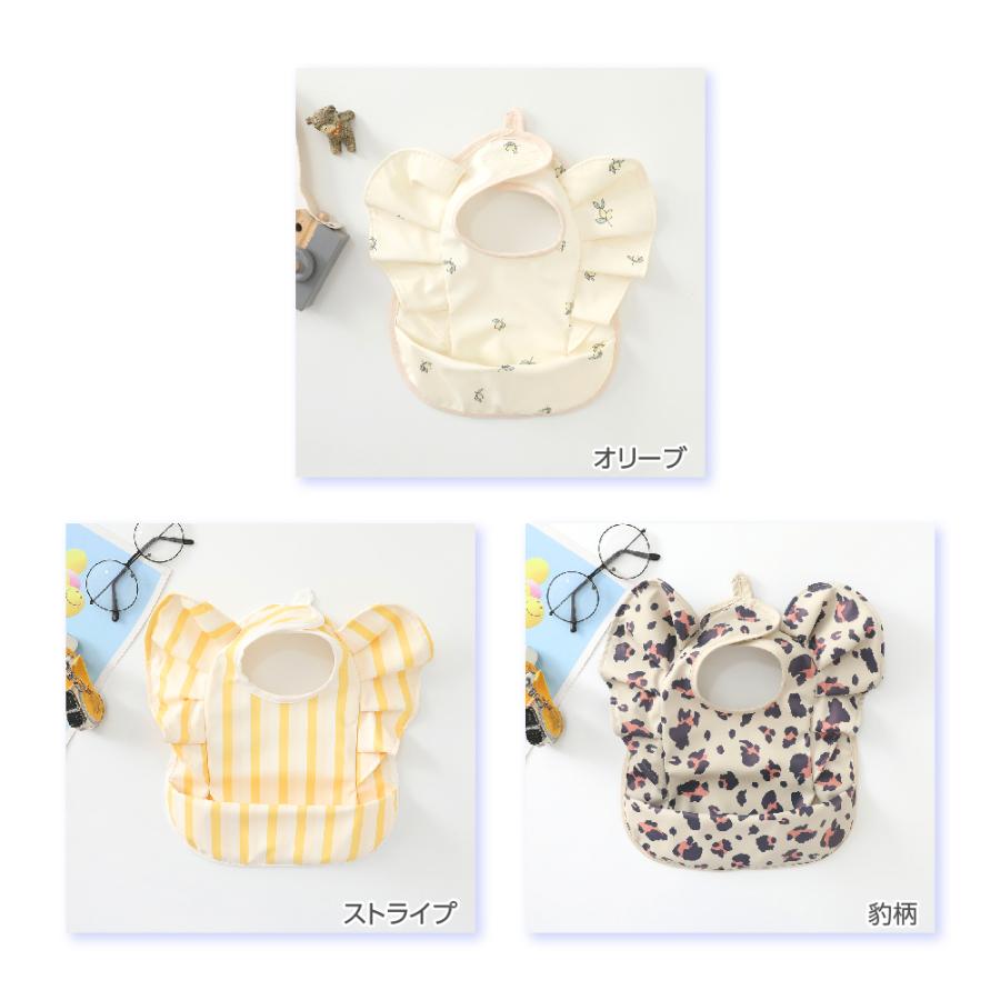 お食事エプロン スタイ フリル おしゃれ 女の子 男の子 赤ちゃん 袖なし ポケット 防水 人気 ベビー エプロン 前掛け 食事用スタイ 大判 よだれかけ |  | 07