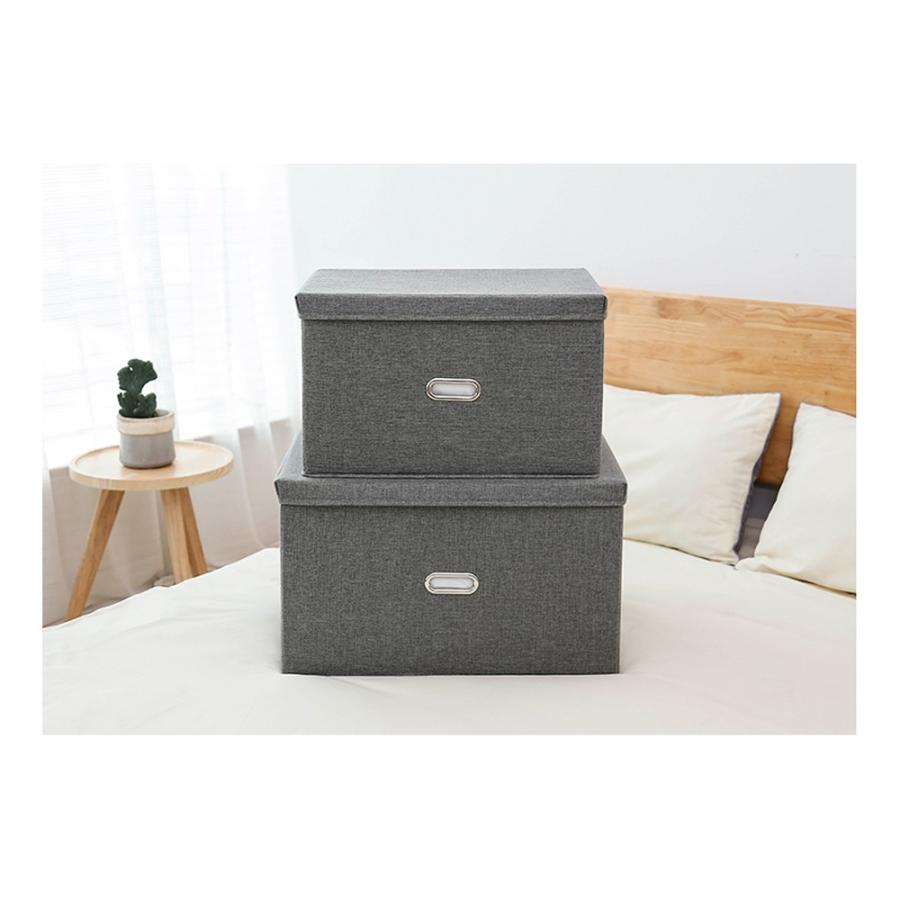 2個セット 収納ケース フタ付き 折り畳み ファブリックボックス 収納ボックス おしゃれ 丈夫 大容量 バスケット 押し入れ収納 衣装ケース 布製 送料無料 |  | 14