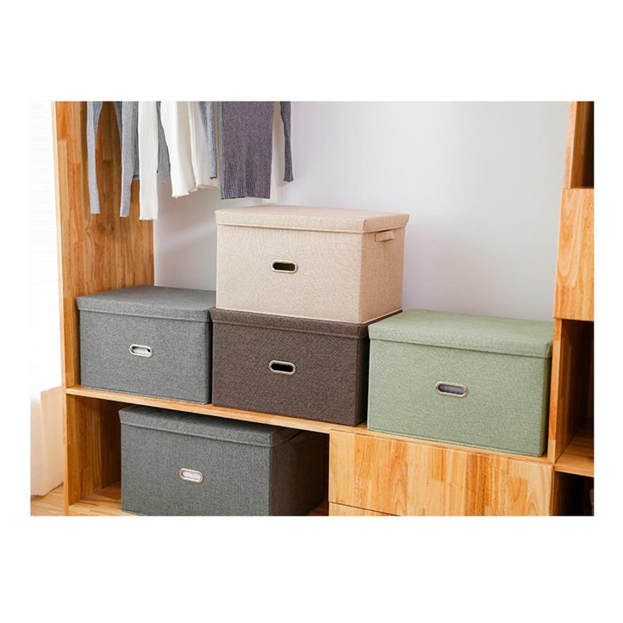 2個セット 収納ケース フタ付き 折り畳み ファブリックボックス 収納ボックス おしゃれ 丈夫 大容量 バスケット 押し入れ収納 衣装ケース 布製 送料無料 |  | 15